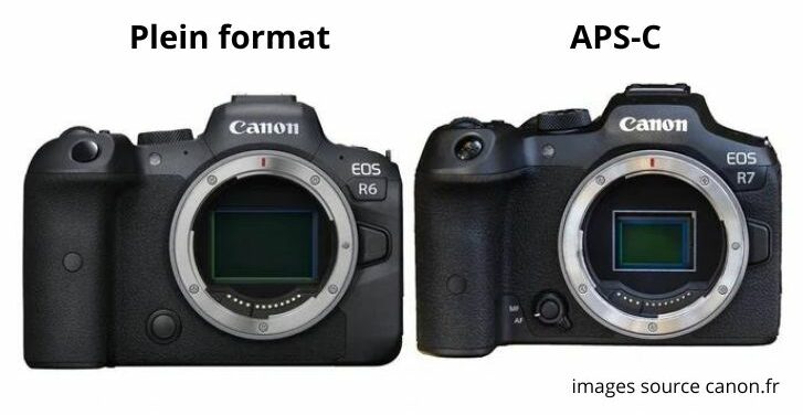 canon r6 plein format et canon r7 APSC