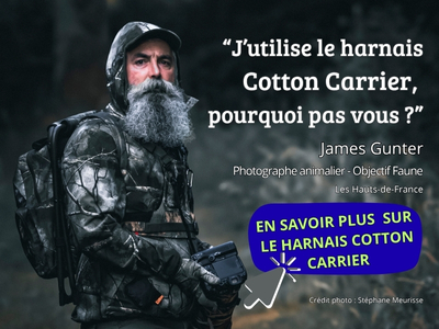 James Gunter utilise le harnais COTTON CARRIER