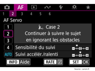 Réglage autofocus canon cas 2